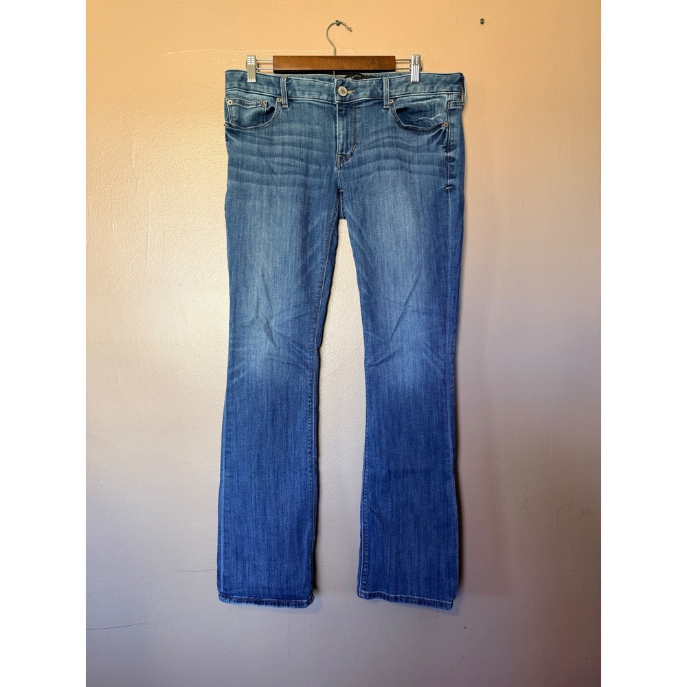 Express Jeans Size 10R Blue Barely Boot Low Rise Denim Stretch Bootcut Pants